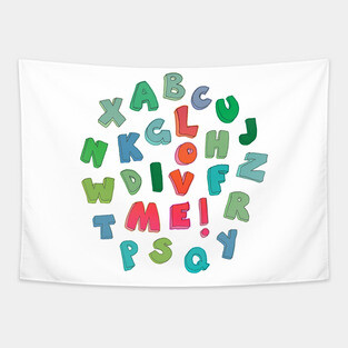 Love Me! alphabet tee Tapestry
