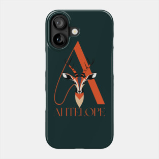 Elegant Antelope - Animal Letters - Alphabet Art Phone Case
