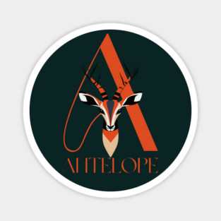 Elegant Antelope - Animal Letters - Alphabet Art Magnet