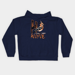 Animal Letters - H for Hoopoe - Cool Typographic Design Kids Hoodie