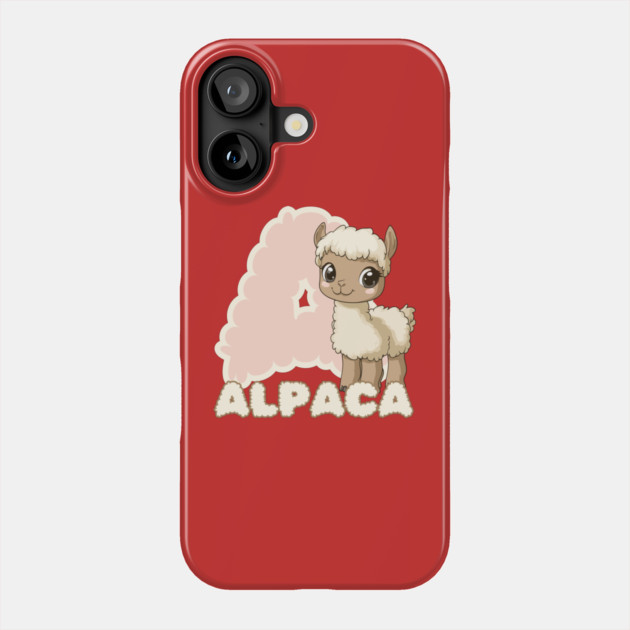 Wooly Alpaca - Alphabet Animals - For Girls Phone Case by TuncGK