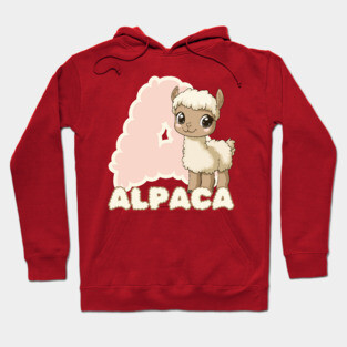 Wooly Alpaca - Alphabet Animals - For Girls Hoodie