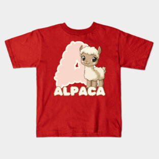 Wooly Alpaca - Alphabet Animals - For Girls Kids T-Shirt