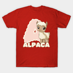 Wooly Alpaca - Alphabet Animals - For Girls T-Shirt