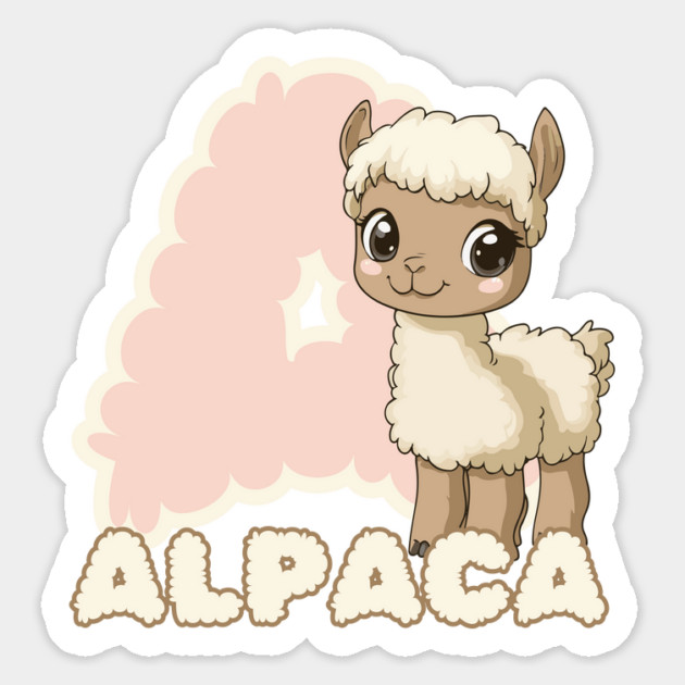 Wooly Alpaca - Alphabet Animals - For Girls Magnet by TuncGK