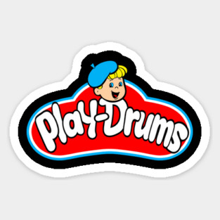 Play Drums Play Doh Style Desgin Sticker