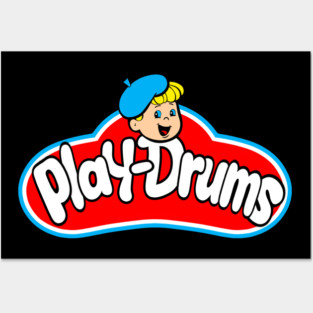 Play Drums Play Doh Style Desgin Posters and Art