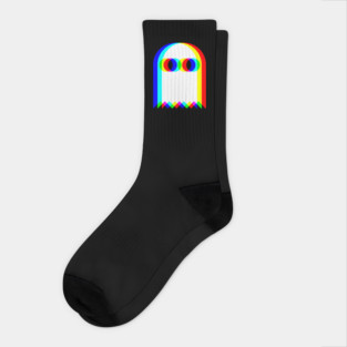Ghost Trippy Halloween Rave EDM Music Party Socks