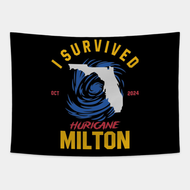 I-Survived-Hurricane-Milton Tapestry by Kahfirabu