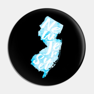 Blue New Jersey Pin