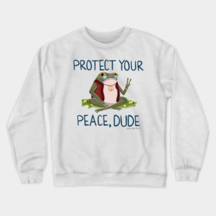 Peaceful Hippie Frogson the Frog Crewneck Sweatshirt
