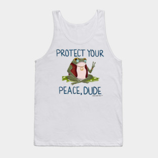 Peaceful Hippie Frogson the Frog Tank Top