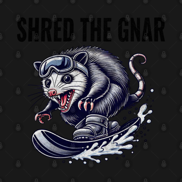 Shred the Gnar, feral snowboarding possum by Luxinda