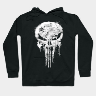 Ultra Castigador calavera desgarrado Hoodie