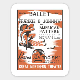 Vintage Ballet Poster - Frankie & Johnny - 1930's Retro Magnet