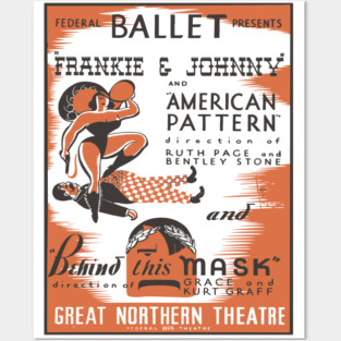 Vintage Ballet Poster - Frankie & Johnny - 1930's Retro Posters and Art