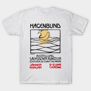 Vintage Exhibition Poster - Hagenbund Saxon Artists - 1930's Retro T-Shirt