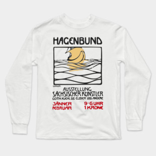 Vintage Exhibition Poster - Hagenbund Saxon Artists - 1930's Retro Long Sleeve T-Shirt