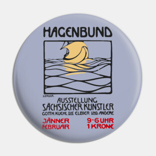 Vintage Exhibition Poster - Hagenbund Saxon Artists - 1930's Retro Pin