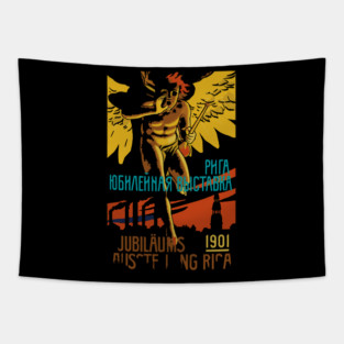 Vintage Theater Poster - Russian Musical - 1900's Retro Tapestry