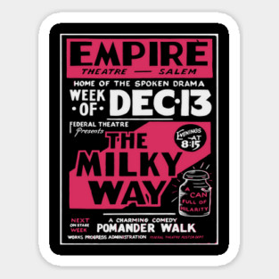 Vintage Theater Poster - The Milky Way - 1930's Retro Sticker