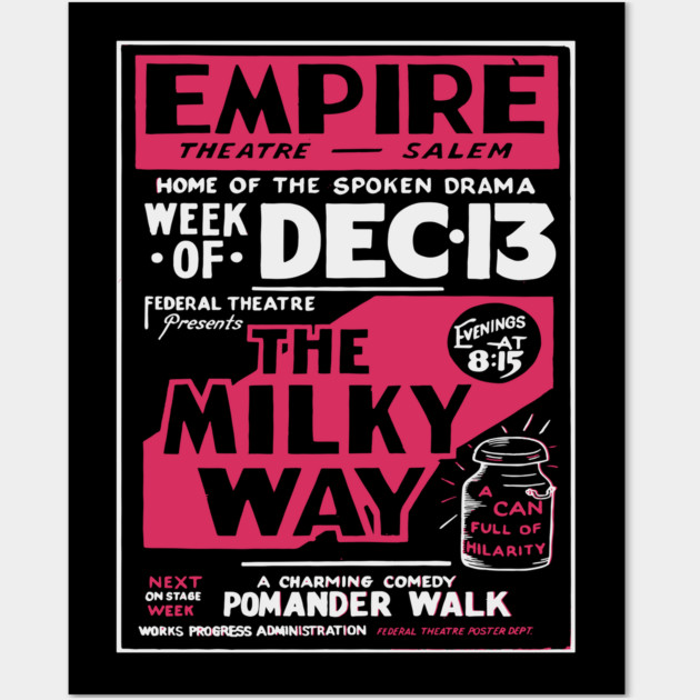 Vintage Theater Poster - The Milky Way - 1930's Retro Wall Art by TuncGK