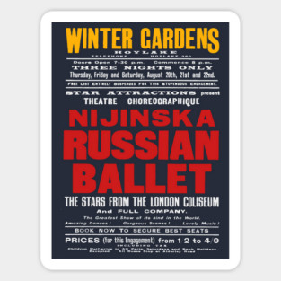 Vintage Exhibition Poster - Ballet Nijinska Dancing - 1900's Retro Sticker