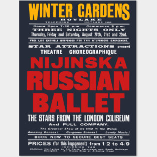 Vintage Exhibition Poster - Ballet Nijinska Dancing - 1900's Retro Posters and Art