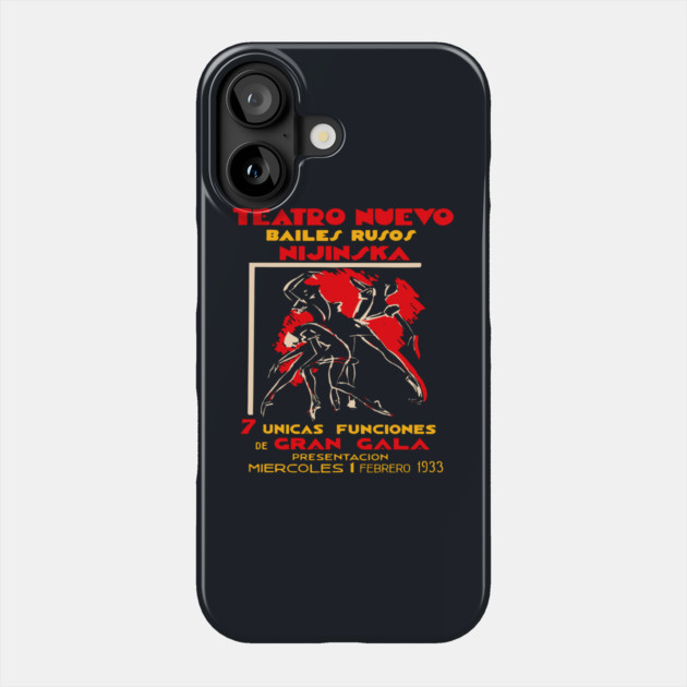 Vintage Exhibition Poster - Bronislava Nijinska at Teatro Nuevo - 1900's Retro Phone Case by TuncGK