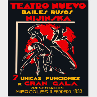 Vintage Exhibition Poster - Bronislava Nijinska at Teatro Nuevo - 1900's Retro Posters and Art