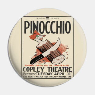 Vintage Event Posters - Pinocchio by Carlo Collodi - 1930's Retro Pin