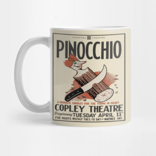 Vintage Event Posters - Pinocchio by Carlo Collodi - 1930's Retro Mug