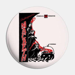 Vintage Theater Poster - Macbeth by Sheakespeare Pin