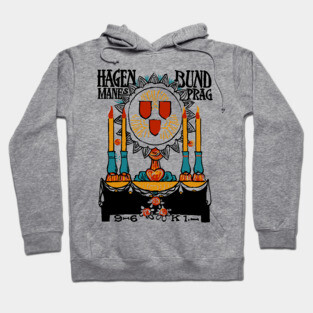 Vintage Posters - Hagenbund School of Art & Artists - Manes Prag Hoodie