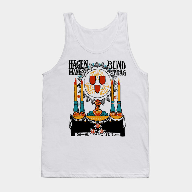 Vintage Posters - Hagenbund School of Art & Artists - Manes Prag Tank Top by TuncGK