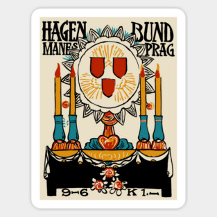 Vintage Posters - Hagenbund School of Art & Artists - Manes Prag Sticker