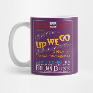 Vintage Concert Poster - Up We Go Musical by James Monro Mug