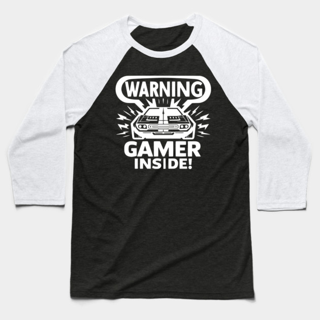 Warning Gamer Inside Baseball T-Shirt by Frank Ring