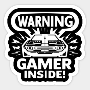 Warning Gamer Inside Sticker