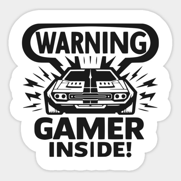 Warning Gamer Inside Magnet by Frank Ring