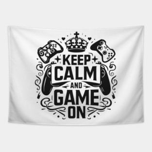 Keep Calm and Game On Tapestry