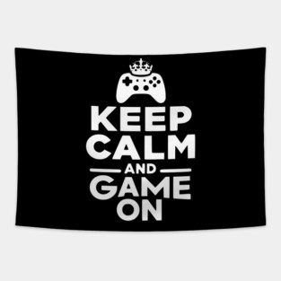 Keep Calm and Game On Tapestry