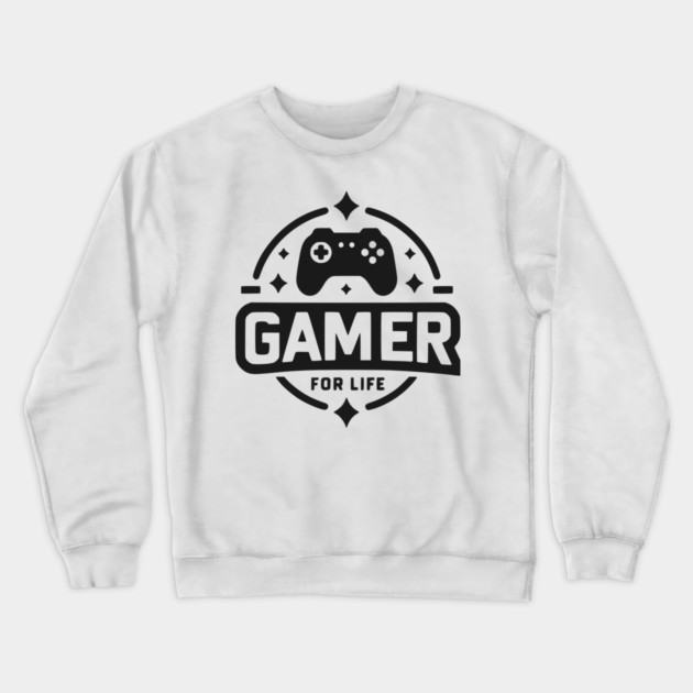 Gamer For Life Crewneck Sweatshirt by Frank Ring