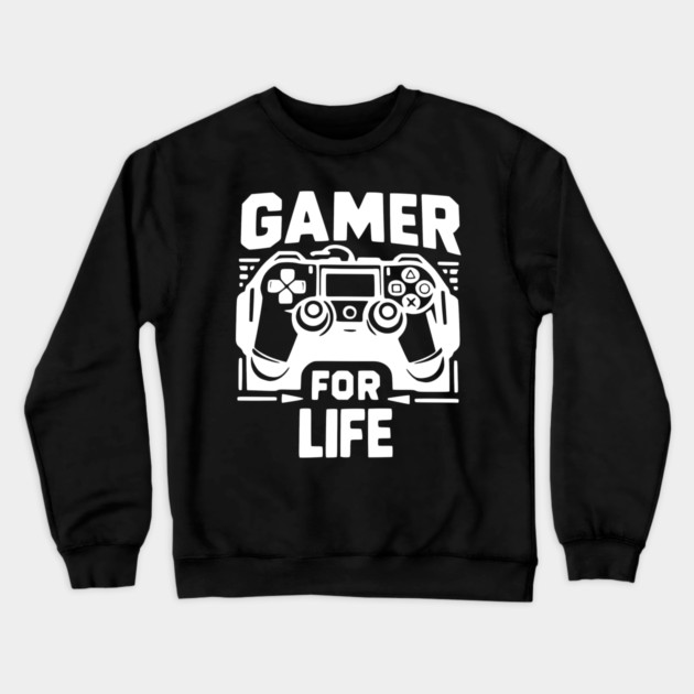 Gamer For Life Crewneck Sweatshirt by Frank Ring