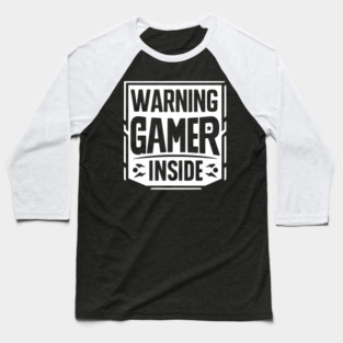 Warning Gamer Inside Baseball T-Shirt