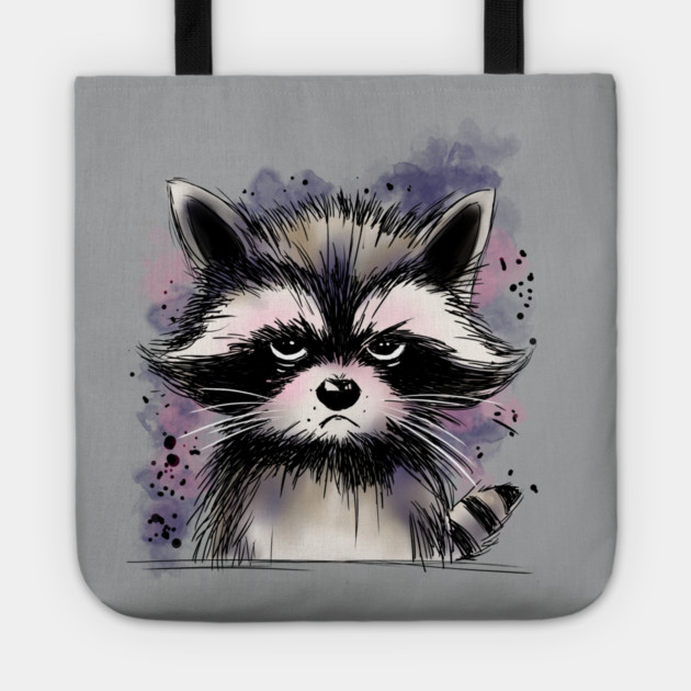 Grumpy Raccoon Tote by H. R. Sinclair