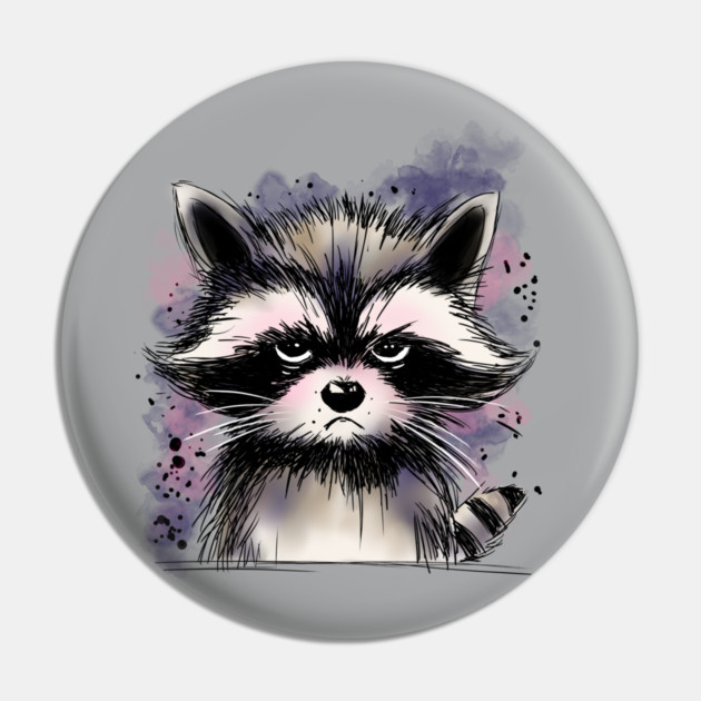 Grumpy Raccoon Pin by H. R. Sinclair