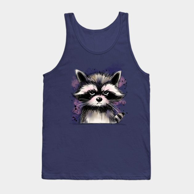 Grumpy Raccoon Tank Top by H. R. Sinclair