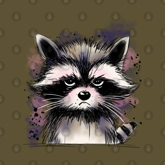 Grumpy Raccoon by H. R. Sinclair