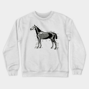 Horse Skeleton Drawing Crewneck Sweatshirt